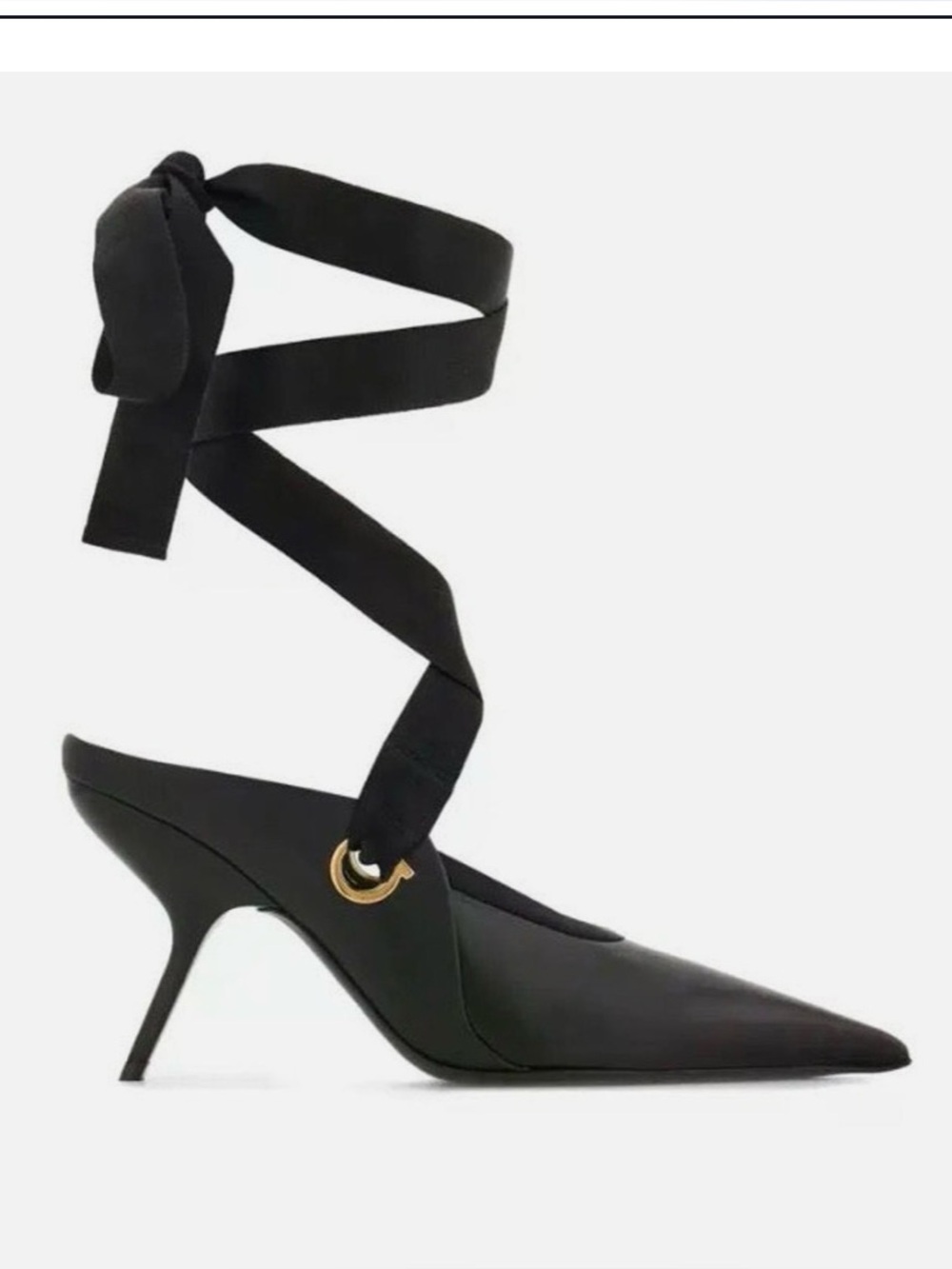 FERRAGAMO 
85mm Ribbon-Detail Pumps